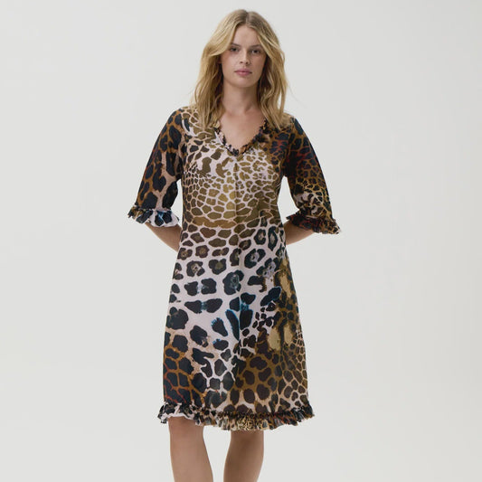 Middy Indi-Lipari-Cotton-Leopard Dress