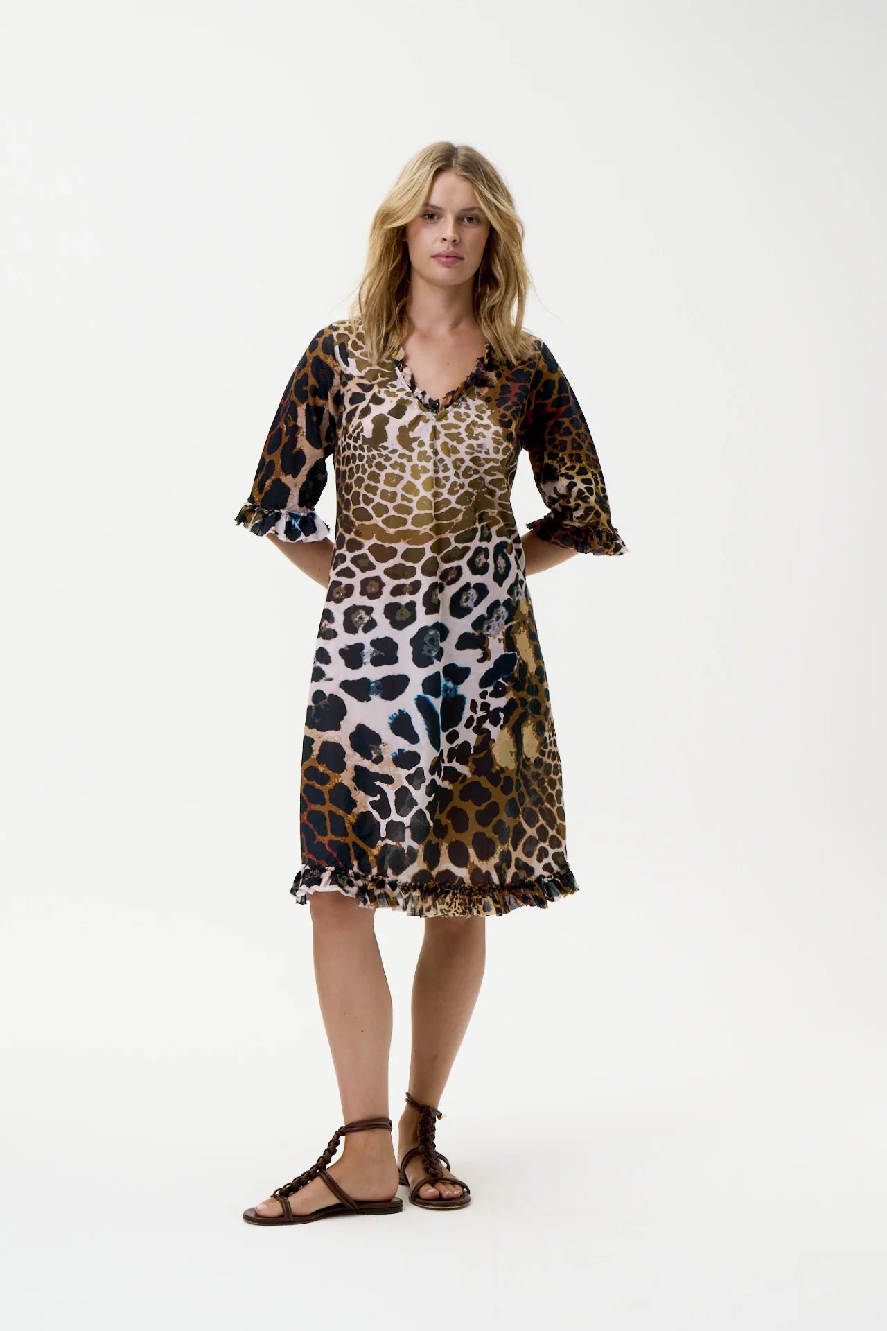 Middy Indi-Lipari-Cotton-Leopard Dress