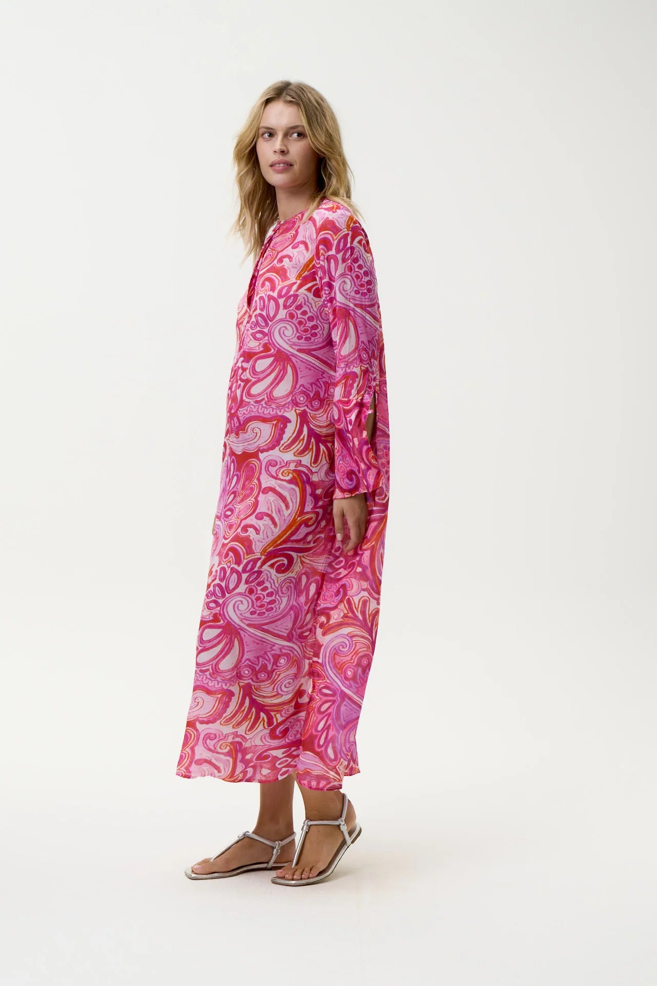 Long Genie Pink Swirl Dress