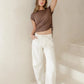 Campus Tie Waist Barrel Jeans - Ecru