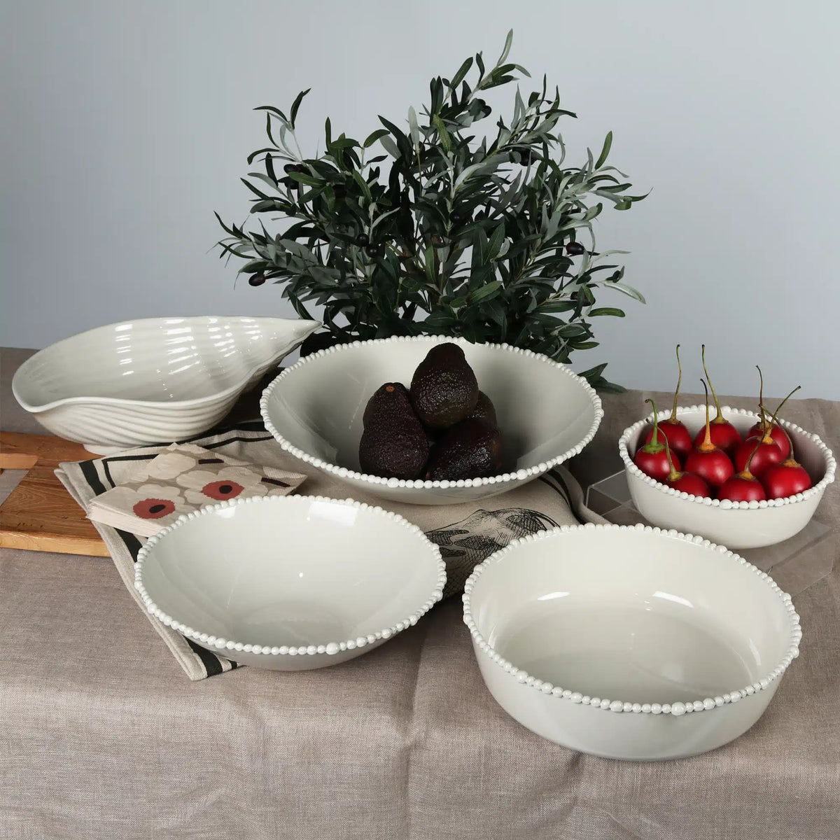 Melamine Pearl Upright Bowl 22cm