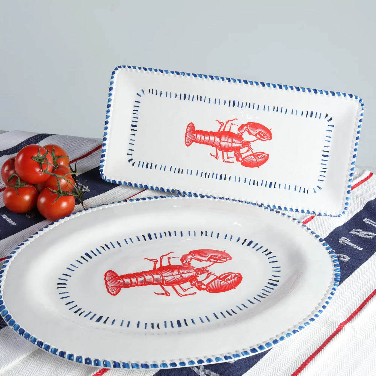 Melamine Nautical Oval Platter 48cm