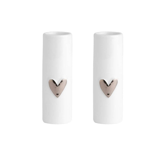 Mini Heart Vase Set of 2