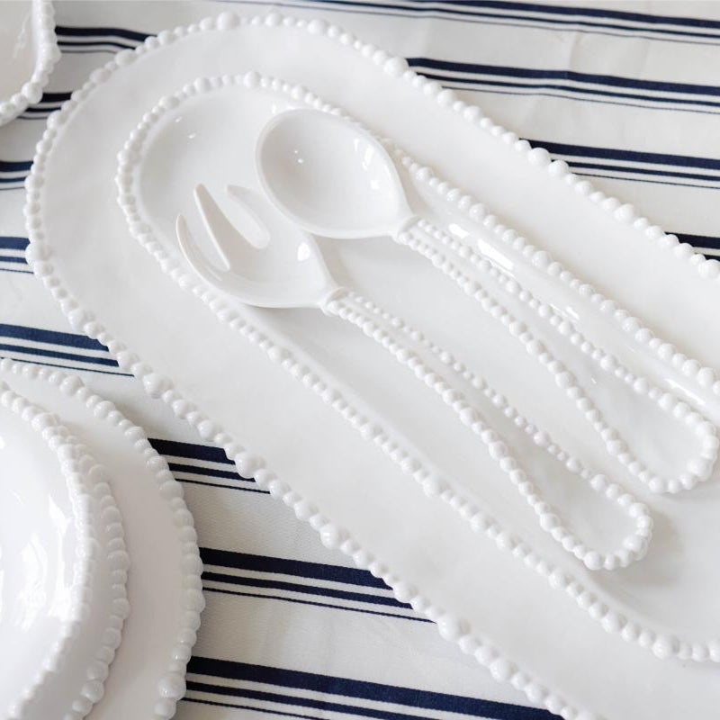 Melamine Pearl Platter 53cm - White