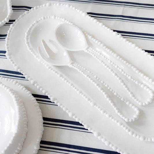 Melamine Pearl Platter 53cm - White