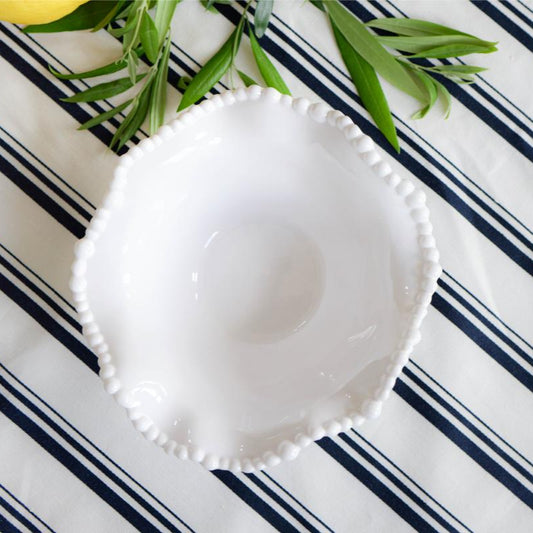 Melamine Pearl Bowl 28cm - White