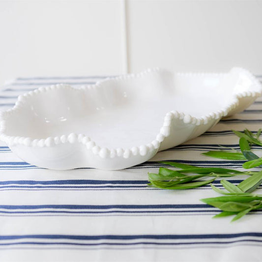Melamine Pearl Serving Dish - White