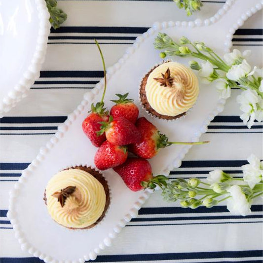 Melamine Pearl Platter Handle 42cm