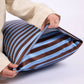 Silk Pillowcase - Ice Chocolate Stripes