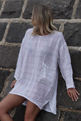 Abbey One Pocket Tunic White