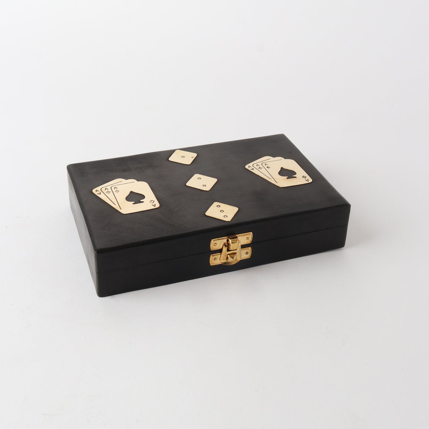 Double Card Box Brass Inlay