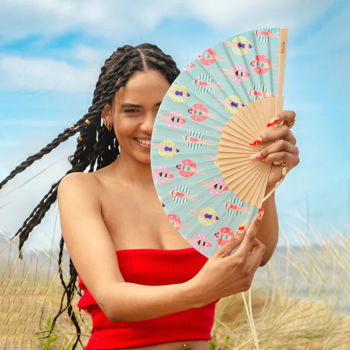 Hand Fan with Gift Box - Swimmers