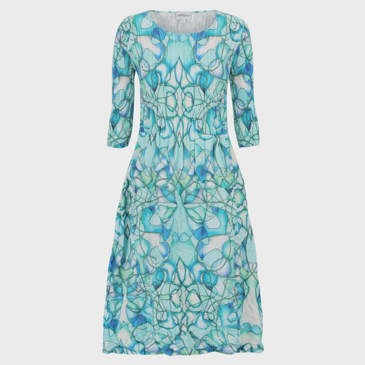3/4 Sleeve Smash Pocket Dress - Sea Glass