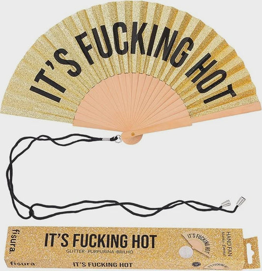 Hand Fan with Gift Box - F**cking Hot Gold