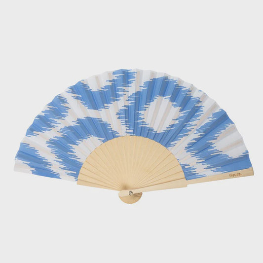 Hand Fan with Gift Box - Blue Prints