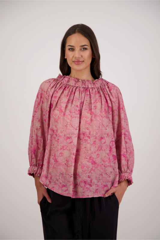Annabella Blouse - Pink Floral