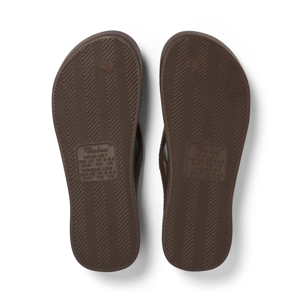 Arch Support Jandals - Brown