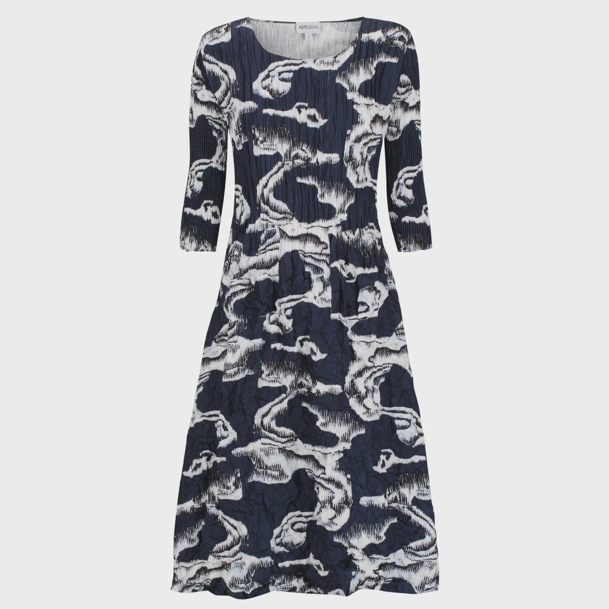 3/4 Sleeve Smash Pocket Dress - Storm