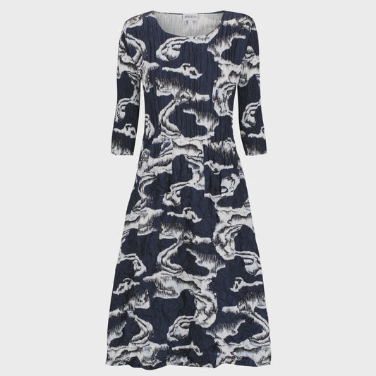3/4 Sleeve Smash Pocket Dress - Storm