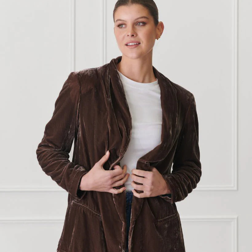 Anais Velvet Jacket Chocolate