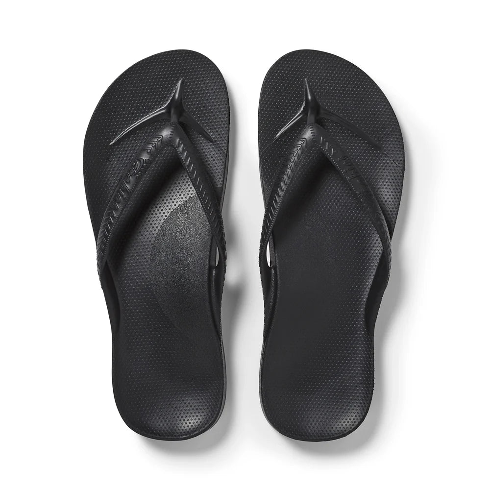 Arch Support Jandals - Black