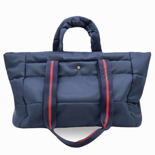 Quilted Voyager Bag - Navy