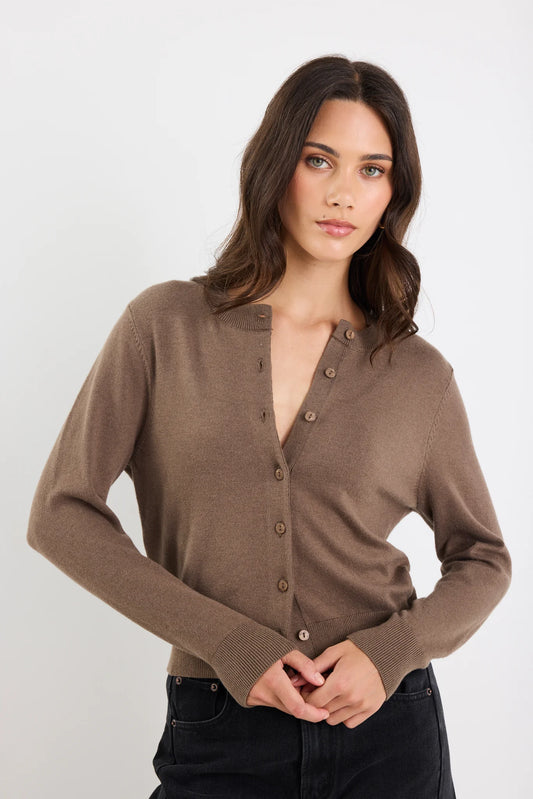 Autograph Cashmere Crewneck Cardigan