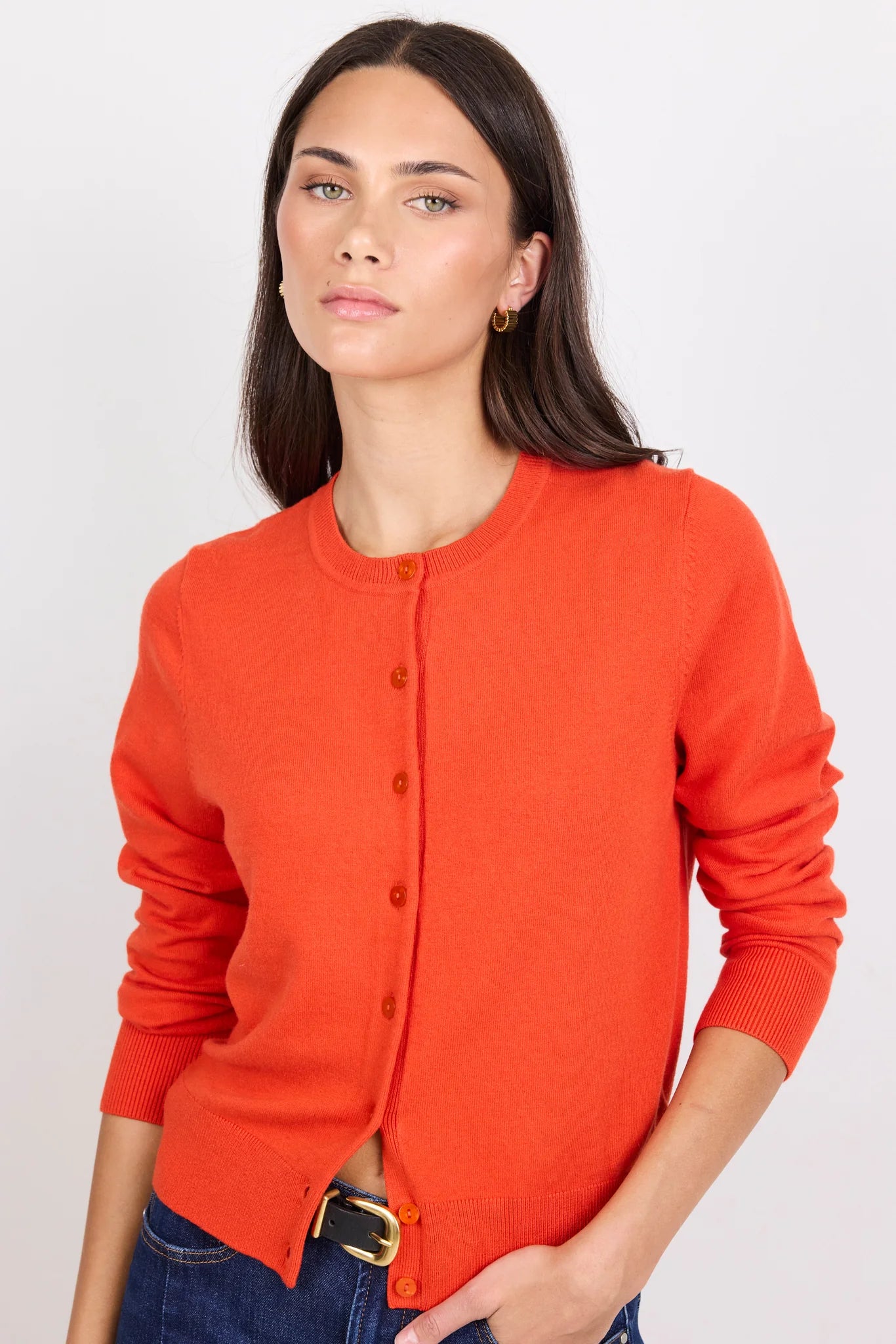 Autograph Cashmere Crewneck Cardigan