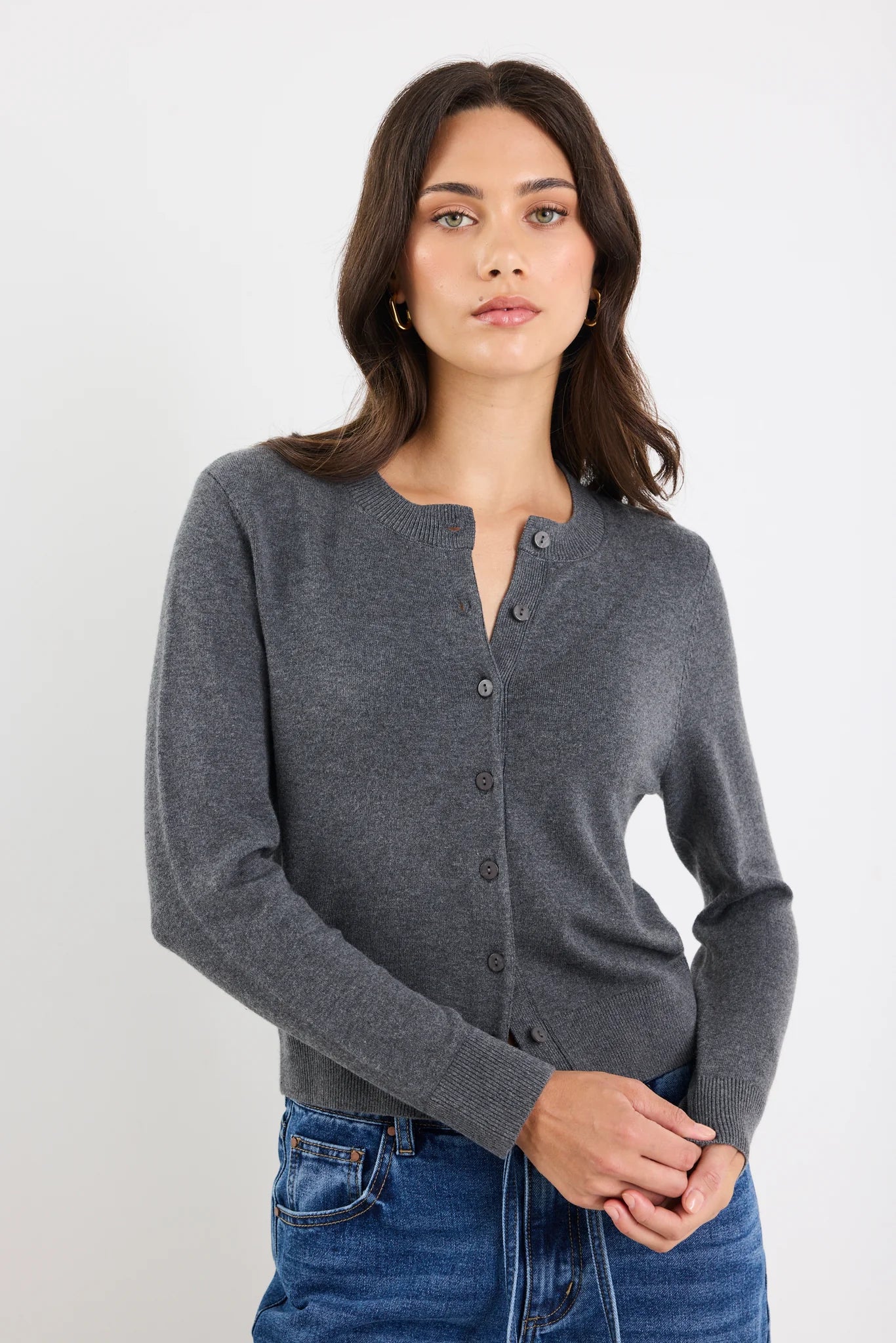 Autograph Cashmere Crewneck Cardigan