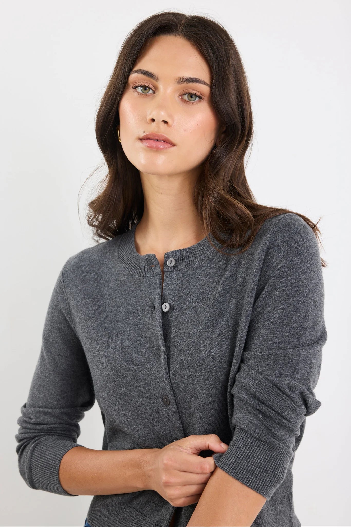 Autograph Cashmere Crewneck Cardigan