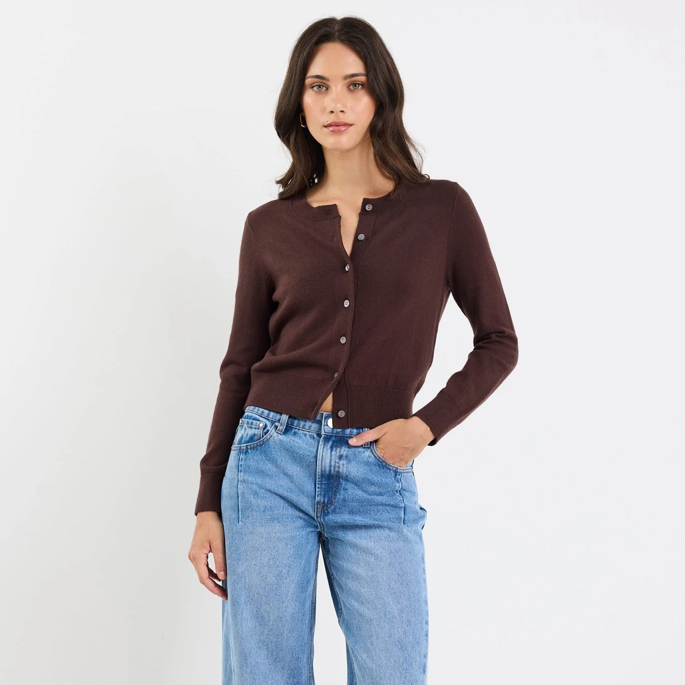 Autograph Cashmere Crewneck Cardigan