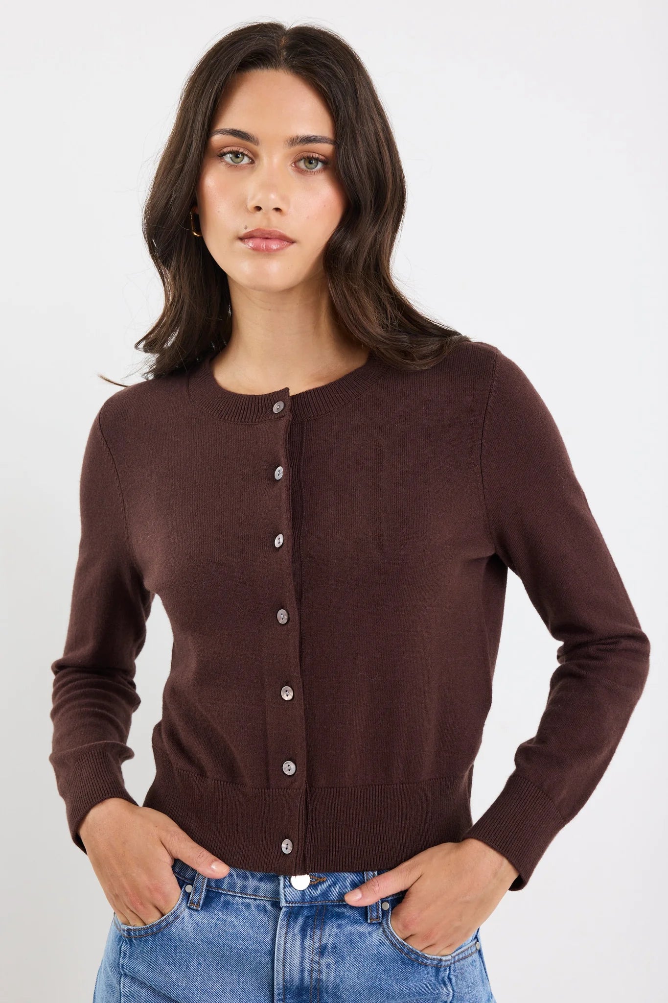 Autograph Cashmere Crewneck Cardigan