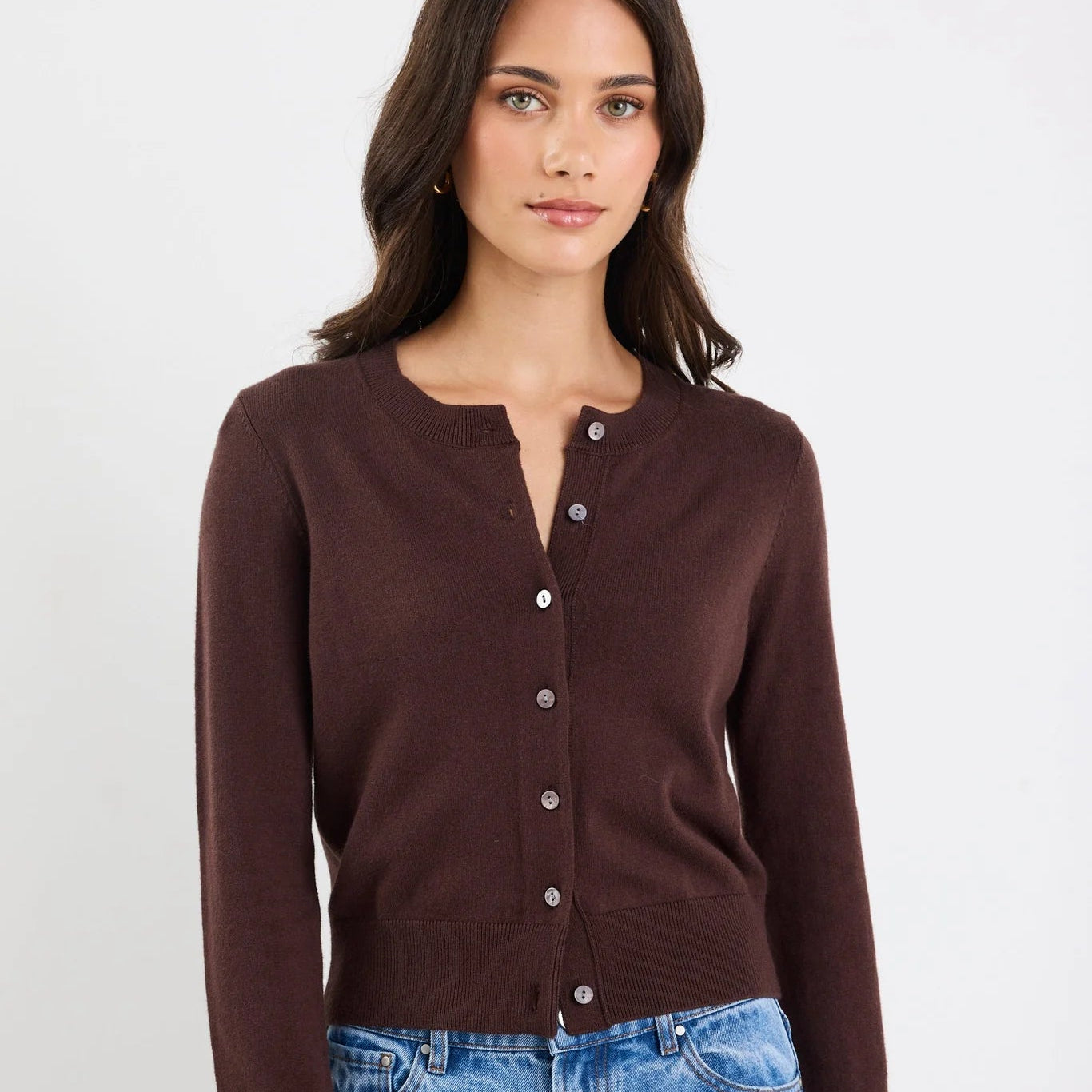 Autograph Cashmere Crewneck Cardigan