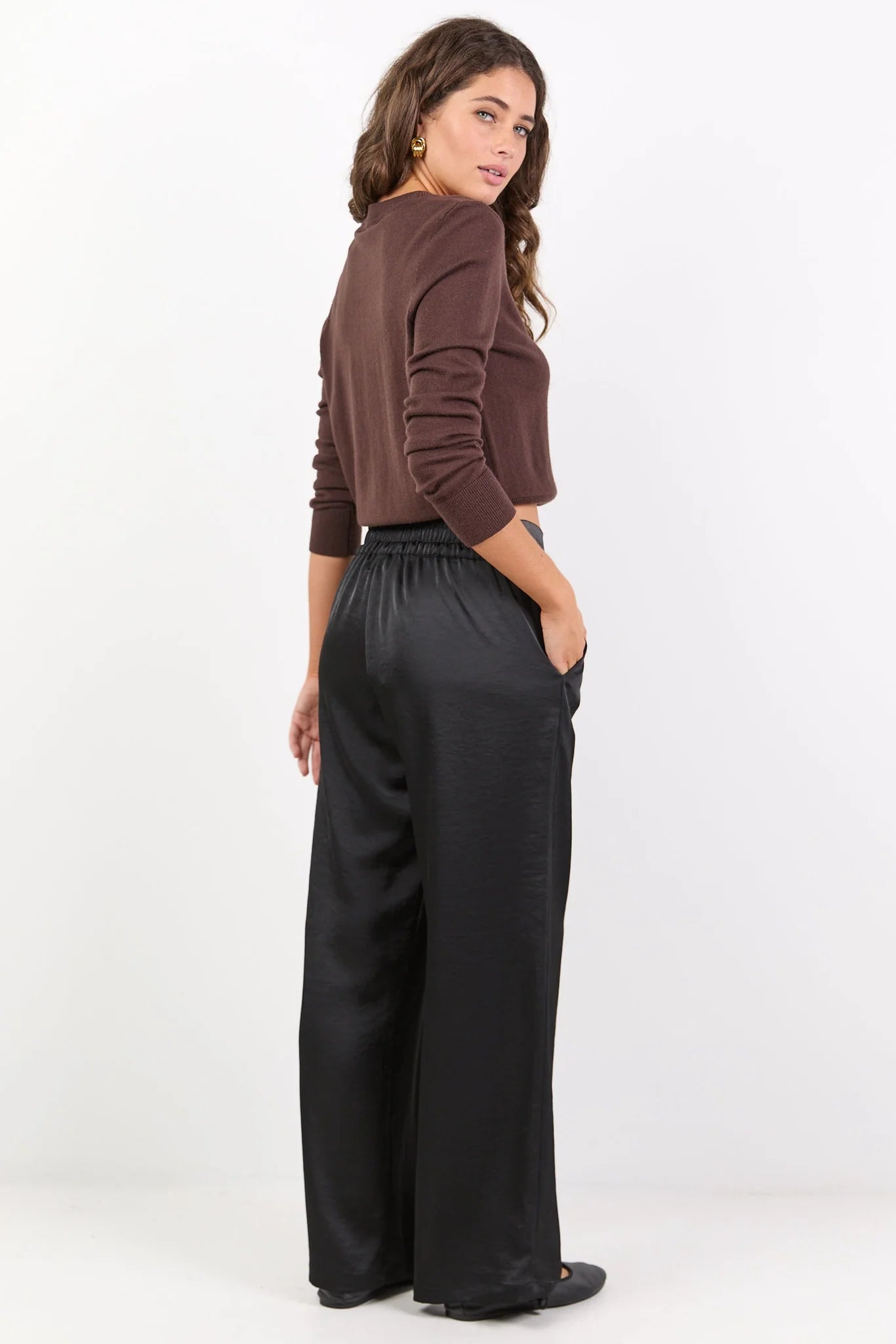 Grandeur Satin Wide Leg Pants