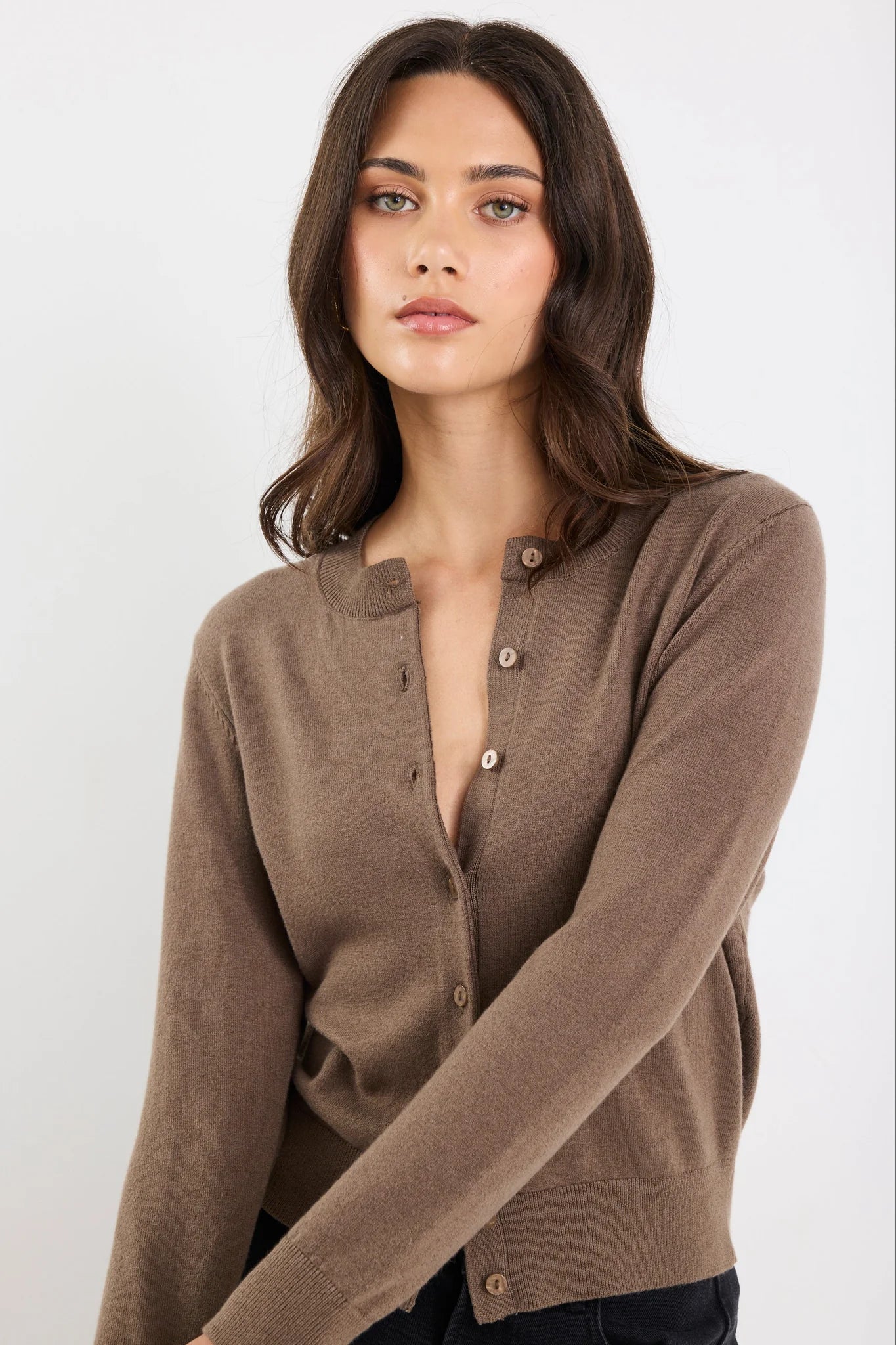 Autograph Cashmere Crewneck Cardigan