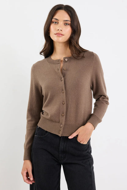 Autograph Cashmere Crewneck Cardigan