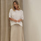 Sottana Bias Cut Linen Skirt S/M