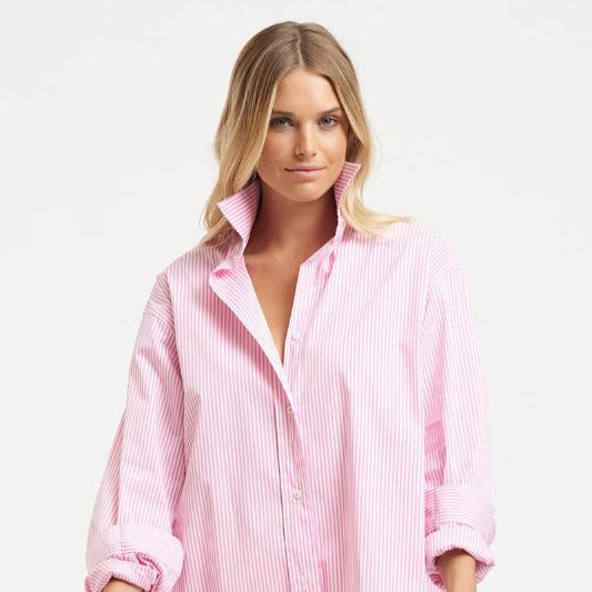 Boyfriend Oversized Shirt Skinny Pink