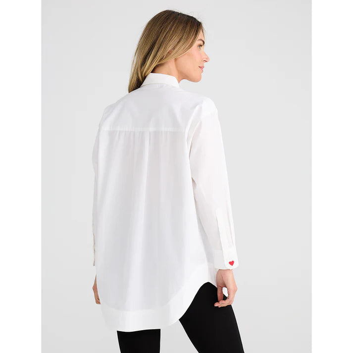 Gemma Shirt - White Je t'aime