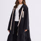 Hyacinth Raincoat - Black with Taupe