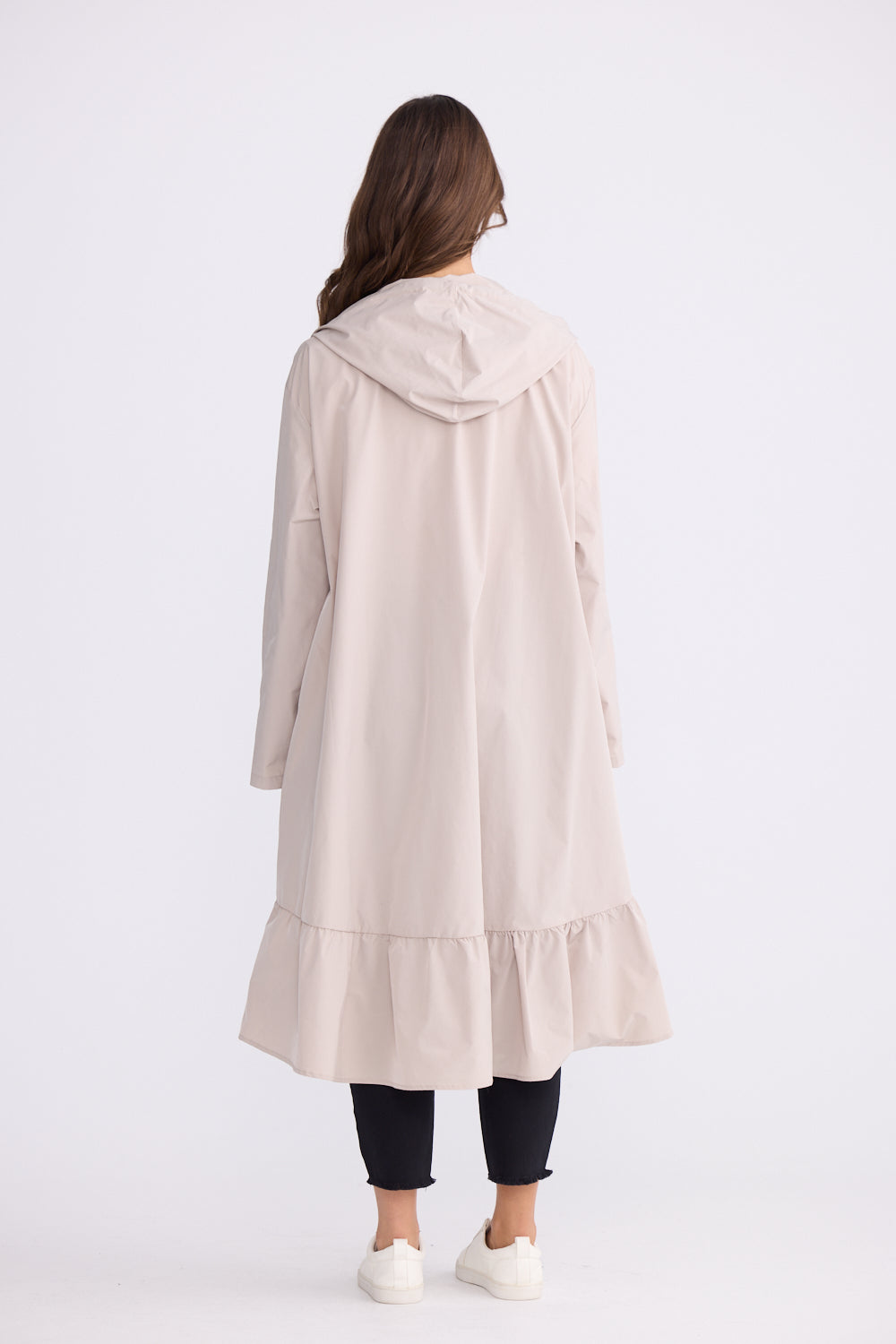 Hyacinth Raincoat - Taupe with Black