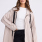 Hyacinth Raincoat - Taupe with Black