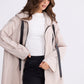 Hyacinth Raincoat - Taupe with Black