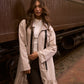 Hyacinth Raincoat - Taupe with Black