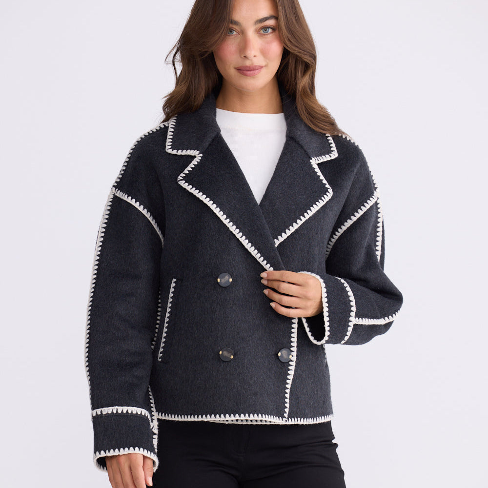 Briony Jacket - Black & White