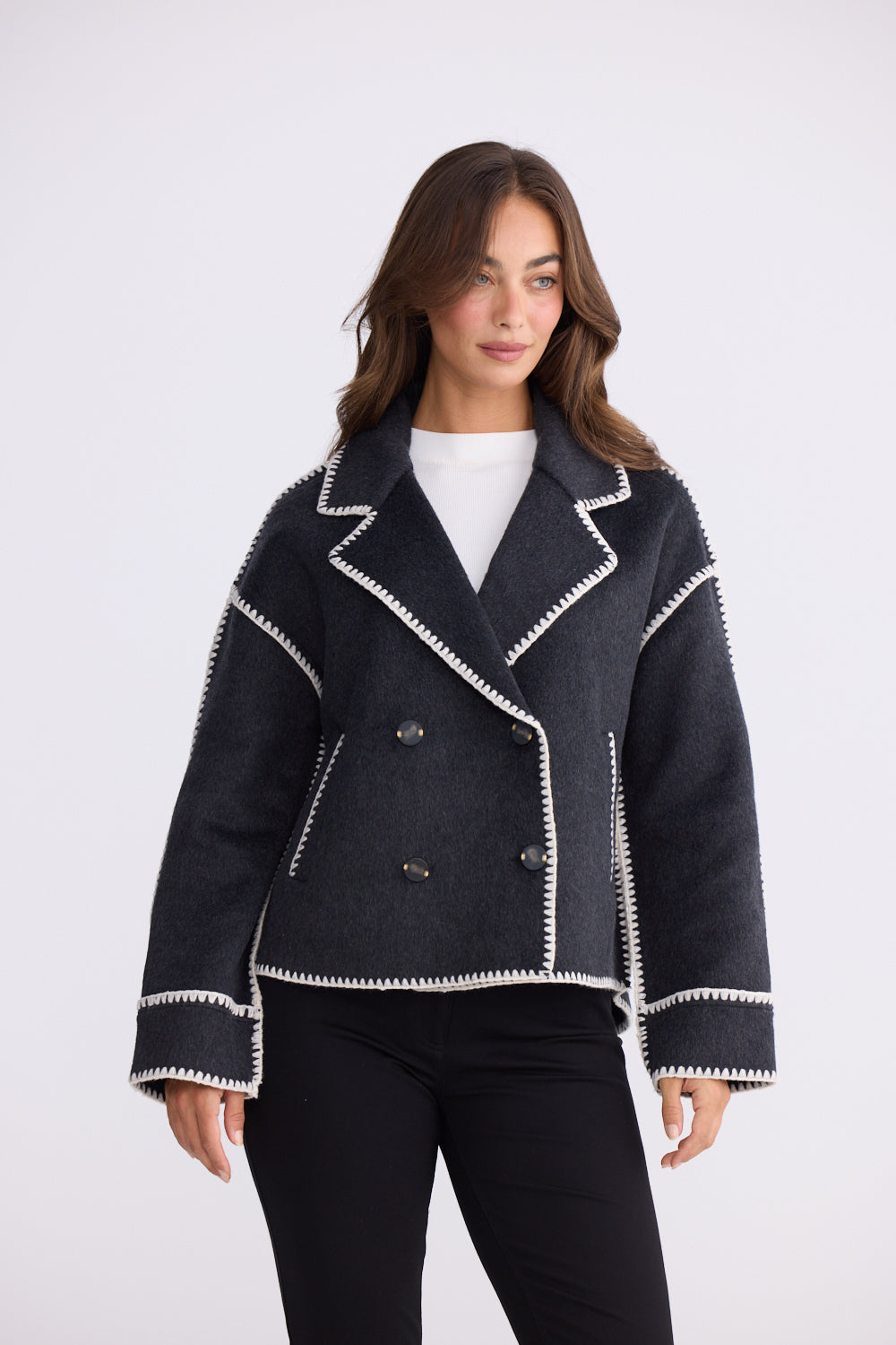 Briony Jacket - Black & White