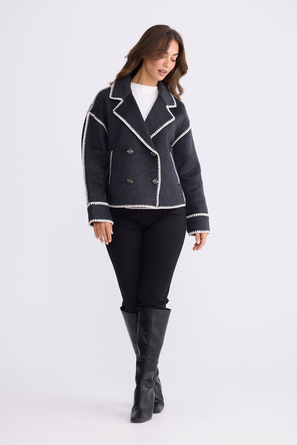 Briony Jacket - Black & White