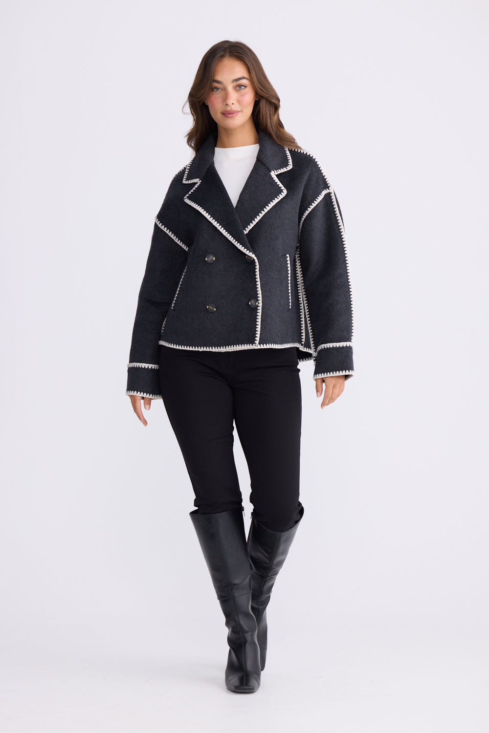 Briony Jacket - Black & White