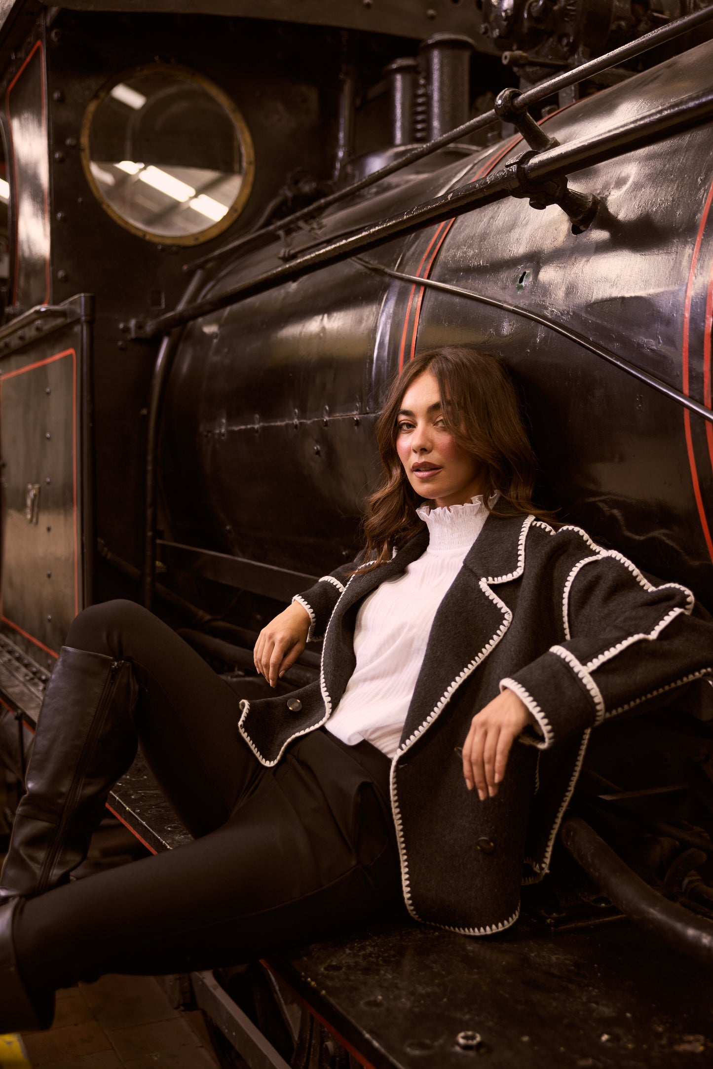 Briony Jacket - Black & White