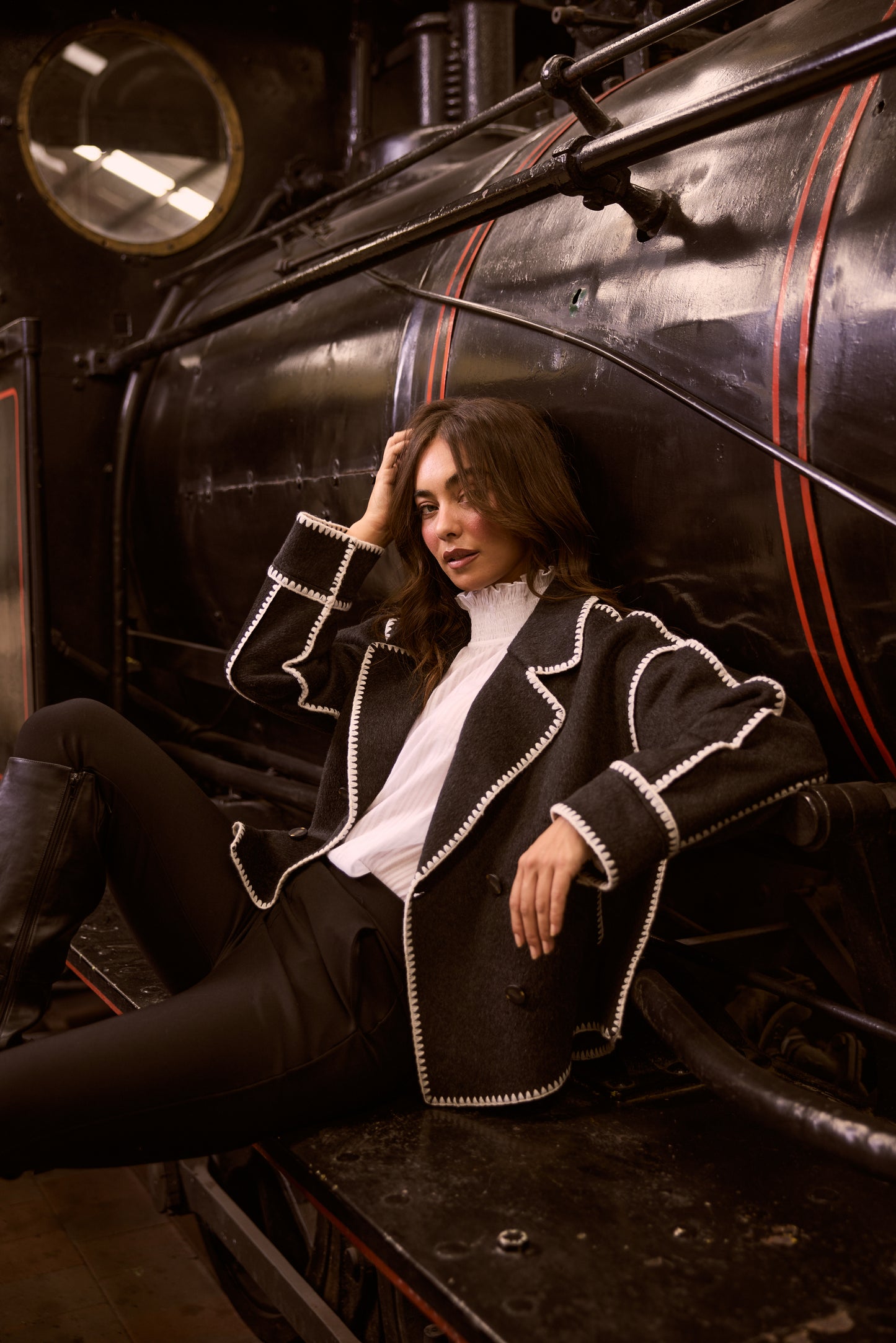 Briony Jacket - Black & White